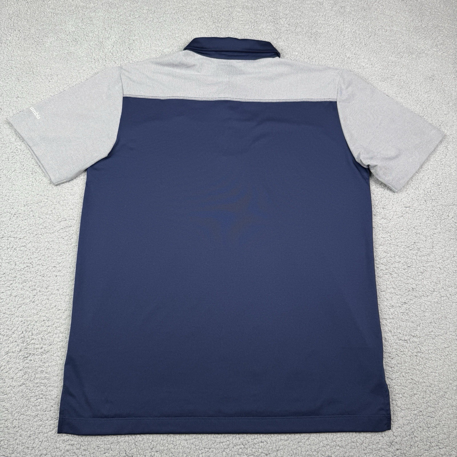 West Virginia Mountaineers Polo Shirt Mens L Blue Columbia Golf Omni-Wick NCAA