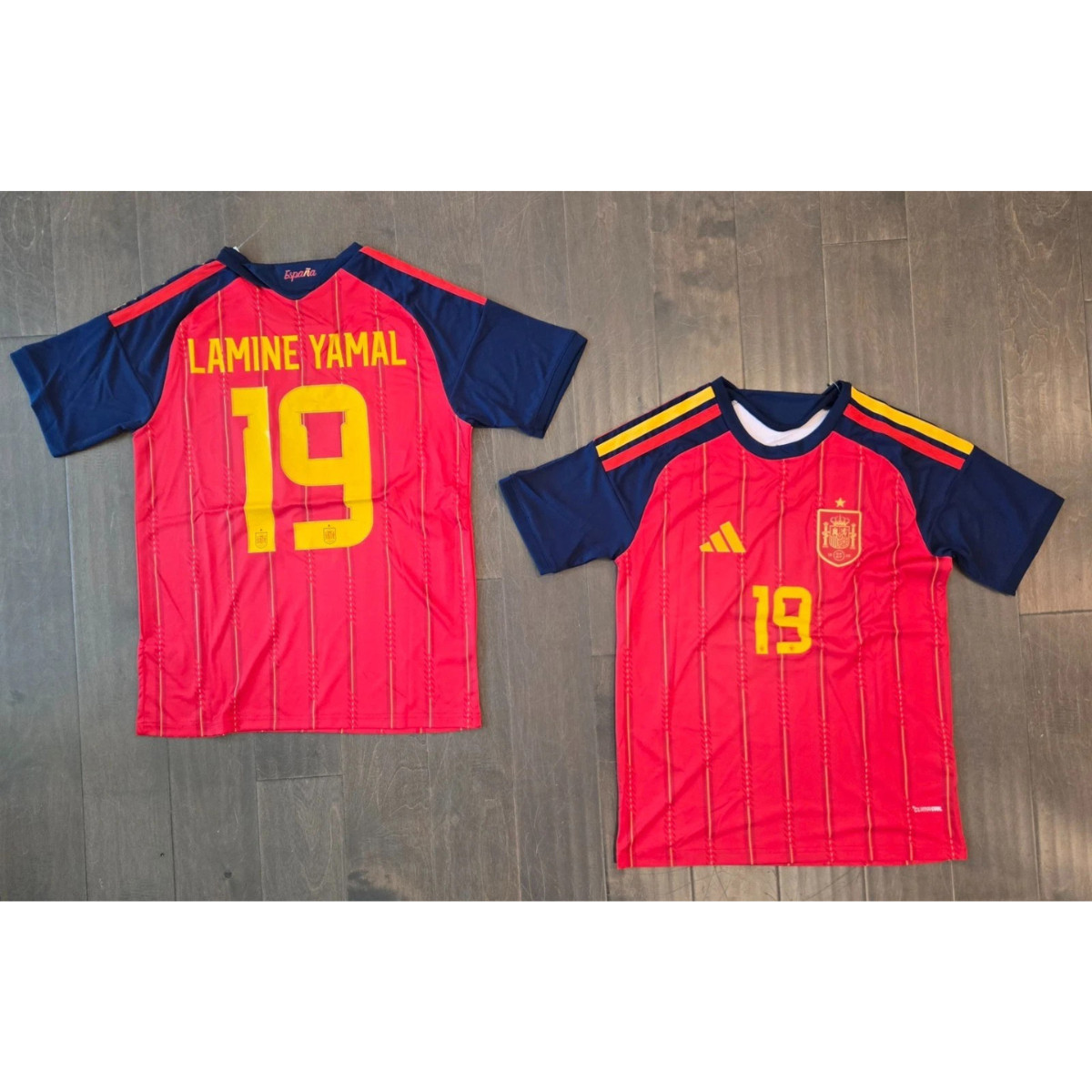 SO HOT!! NWT Spain Lamine Yamal #19 2026 Home Soccer Jersey Fan Shirt WC