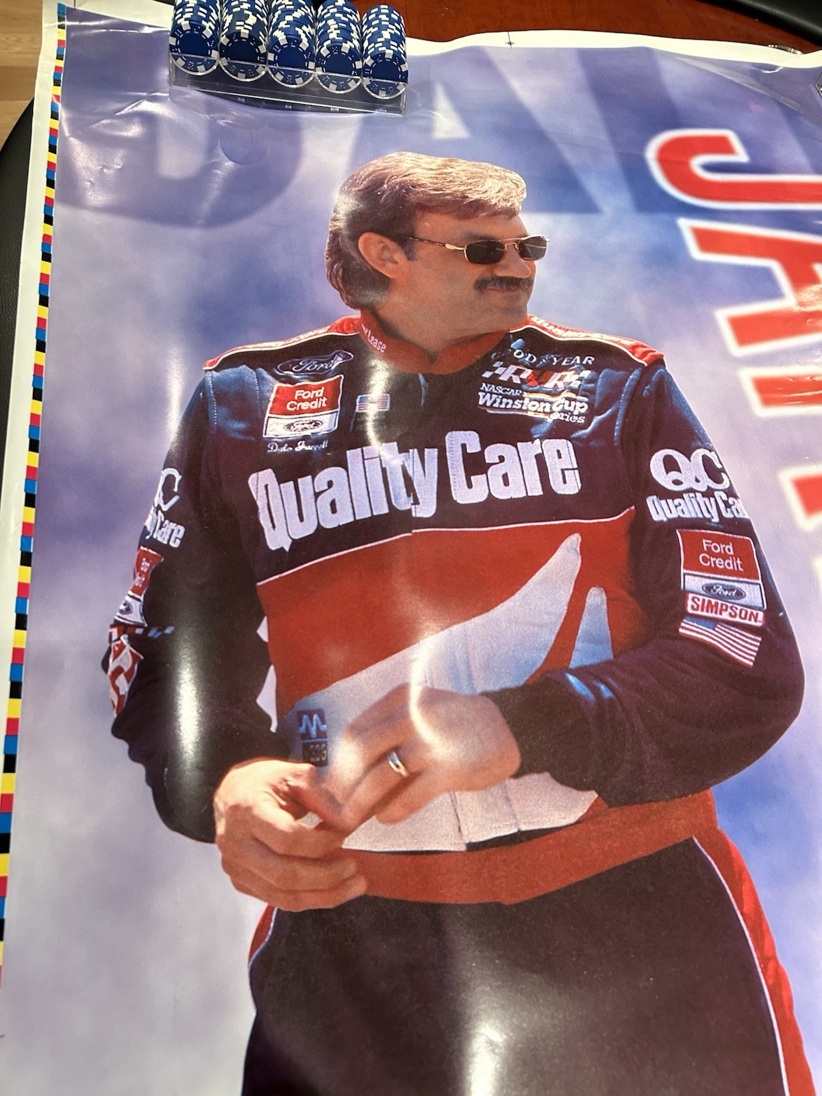 Dale Jarret 1997 Quality Care Banner Racing Reflections Tuff Stuff Big As Life