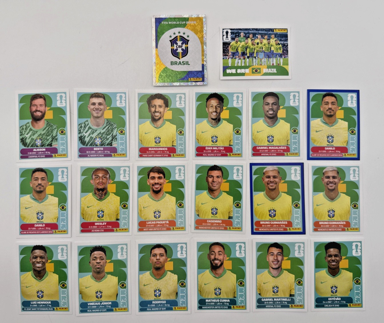 2026 100% Authentic Panini FIFA World Cup Brazil Stickers Pick Team Logo Players