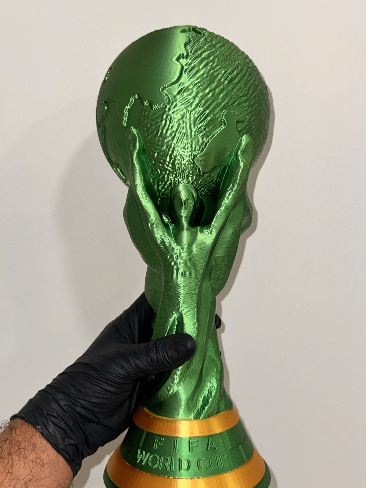 Green FIFA World Cup Trophy Replica 14.5” Limited Edition 3D Printed PLA Tiktok