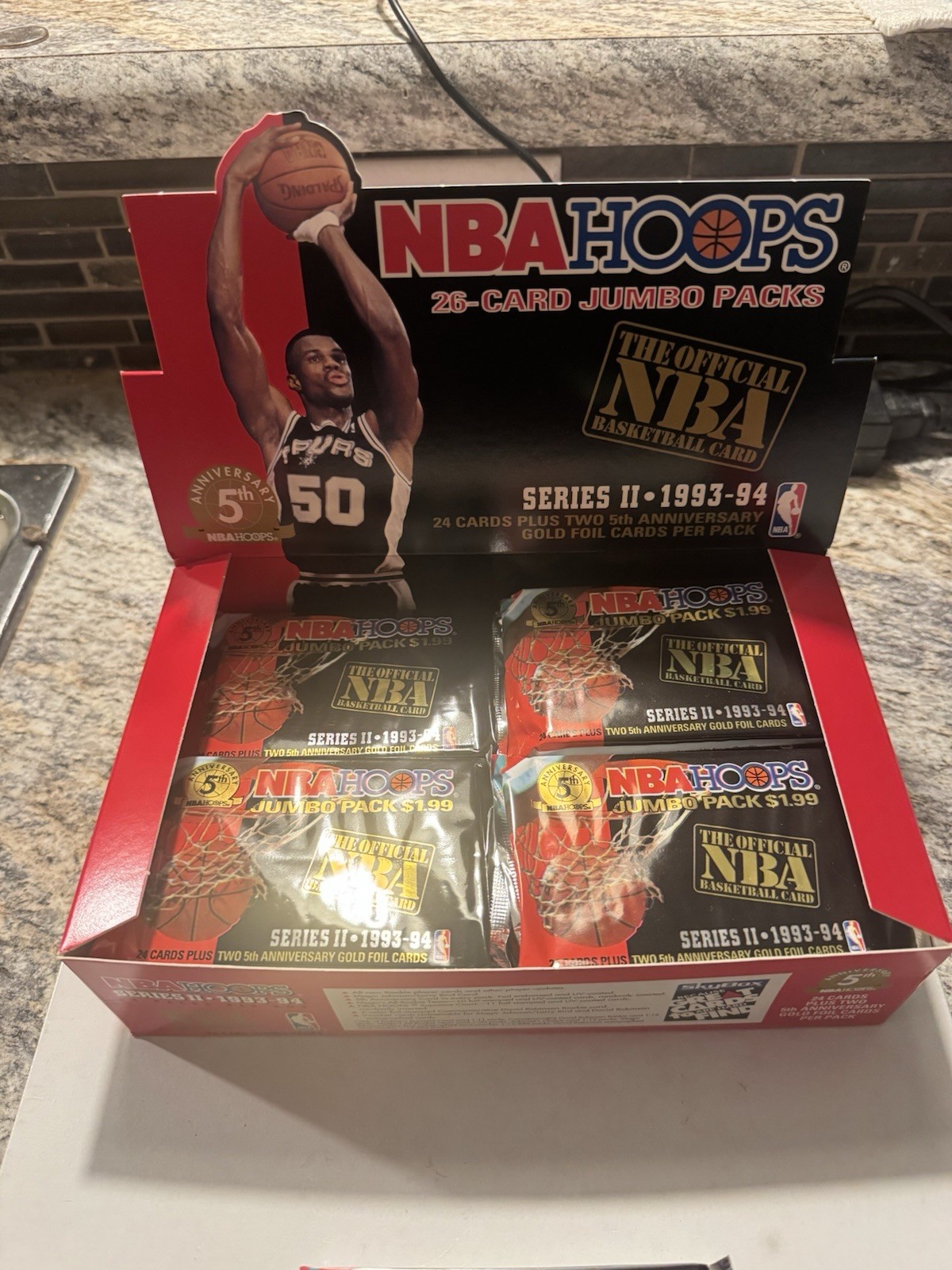 1993-94 NBA Hoops Series 2 Jumbo Pack Sealed Jordan Era SkyBox