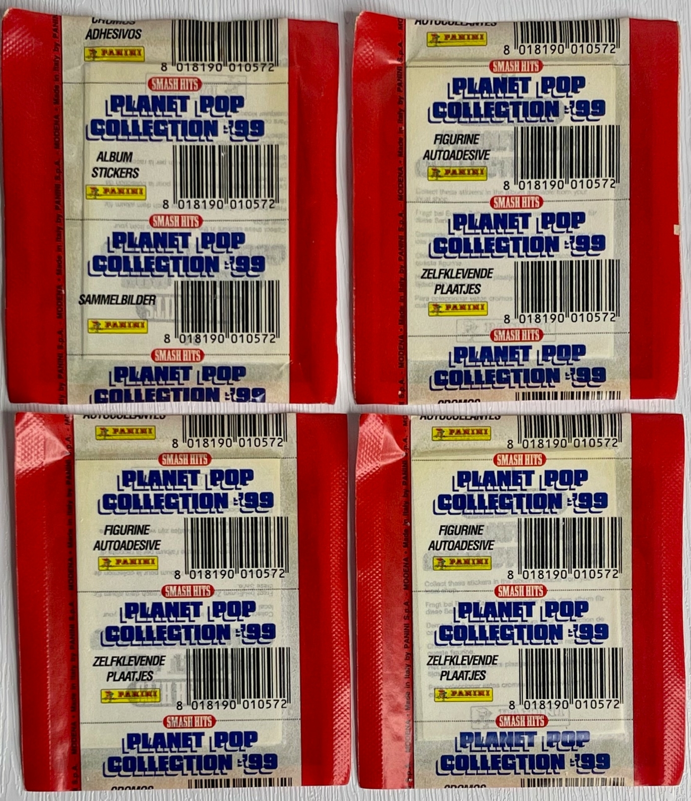 4x SEALED PACK LOT ~ 1999 Panini Smash Hits ~ Will Smith Puff Daddy Usher Rookie