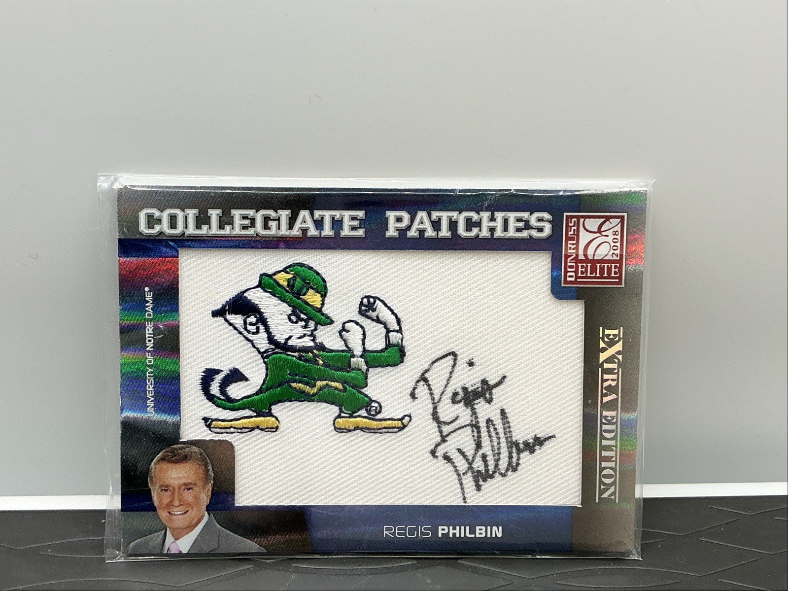 Regis Philbin 2008 Donruss Notre Dame Collegiate Patches Autographed #40/50