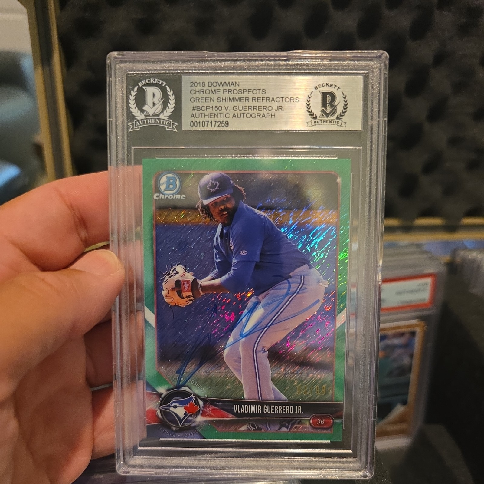 2018 Bowman Chrome Prospects Refractor Vladimir Guerrero Jr Autograph Beckett