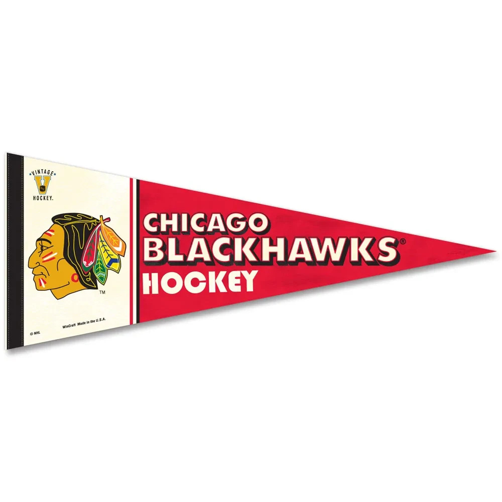 Chicago Blackhawks Vintage 12″ x 30″ Premium Pennant FREE SHIPPING