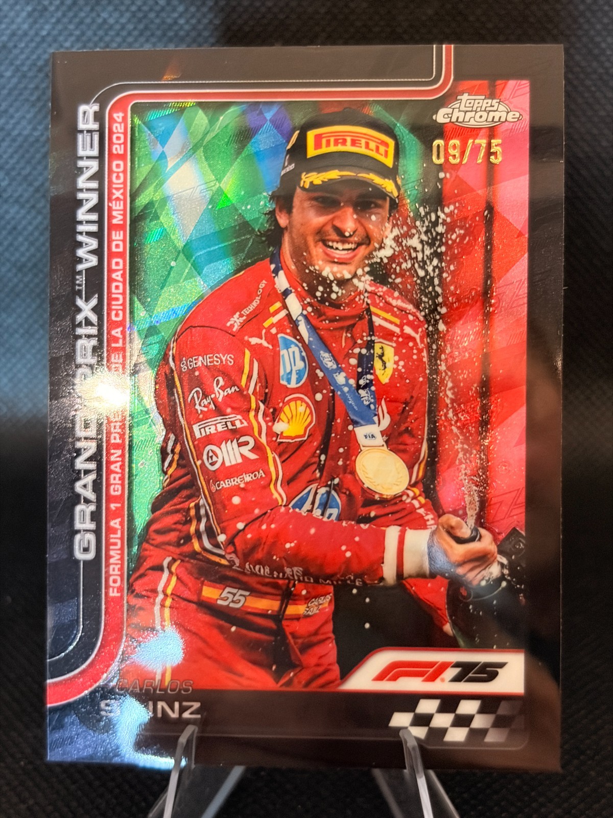 2025 Topps Chrome F1 Carlos Sainz #112 75th Anniversary /75 Scuderia Ferrari