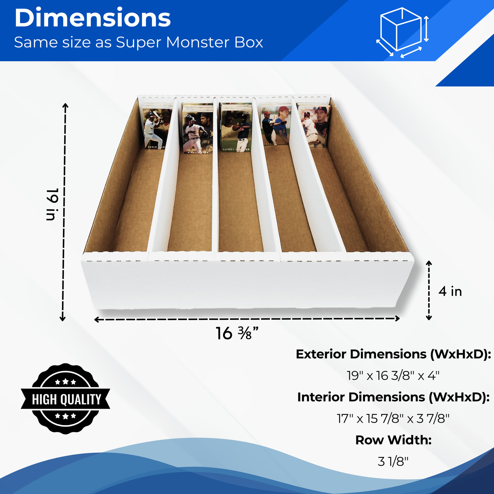 (3) 5000 COUNT FULL LID TRADING CARD MAX PRO CARDBOARD STORAGE BOXES zx