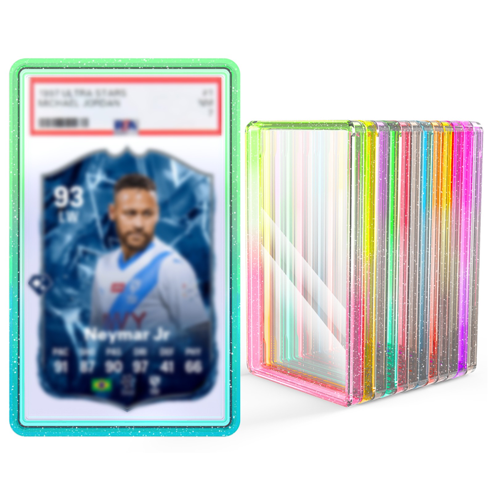Graded Card Slab Bumper Case For PSA/CGC 35PT Gradient Protective Cover Soft TPU