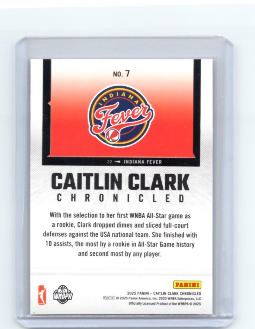 2025 Panini Caitlin Clark Chronicled Red Ice #7