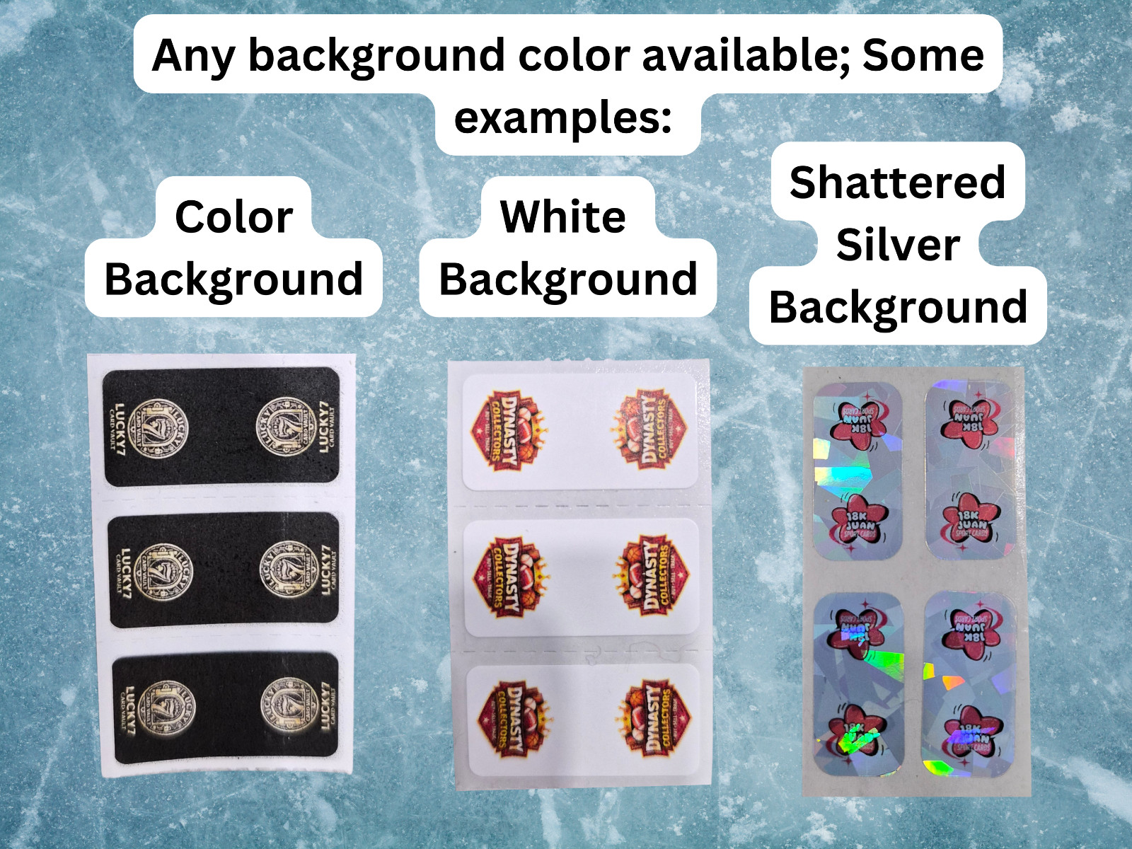 Card OneTouch Stickers, One Touch Case Labels, Advertising Stickers, Custom Logo