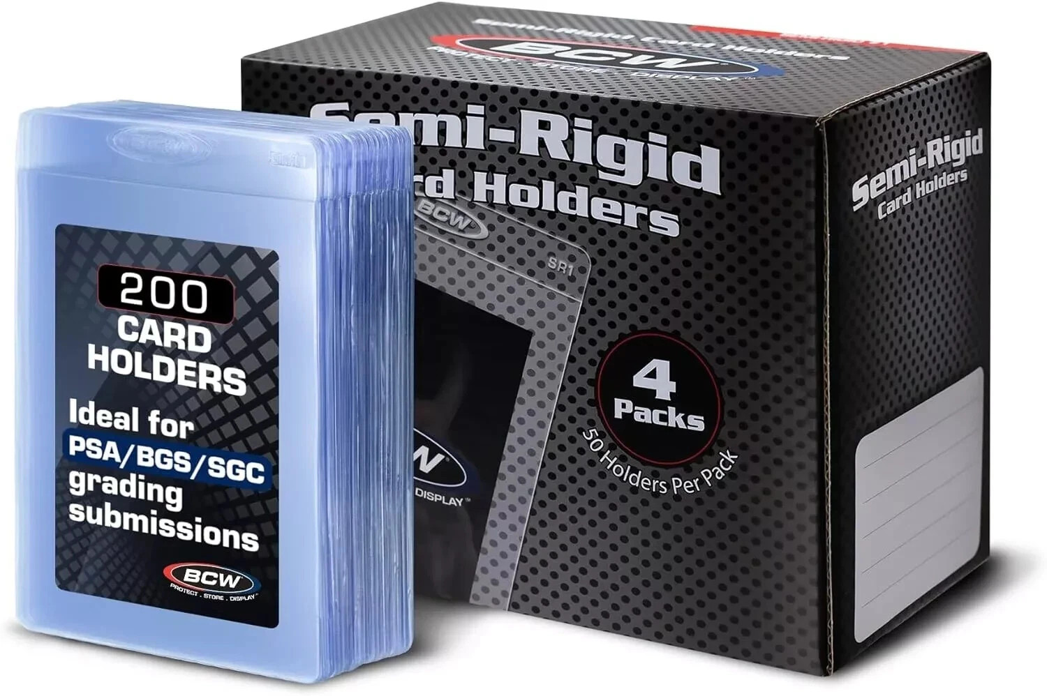 200 BCW Semi Rigid Card Holders