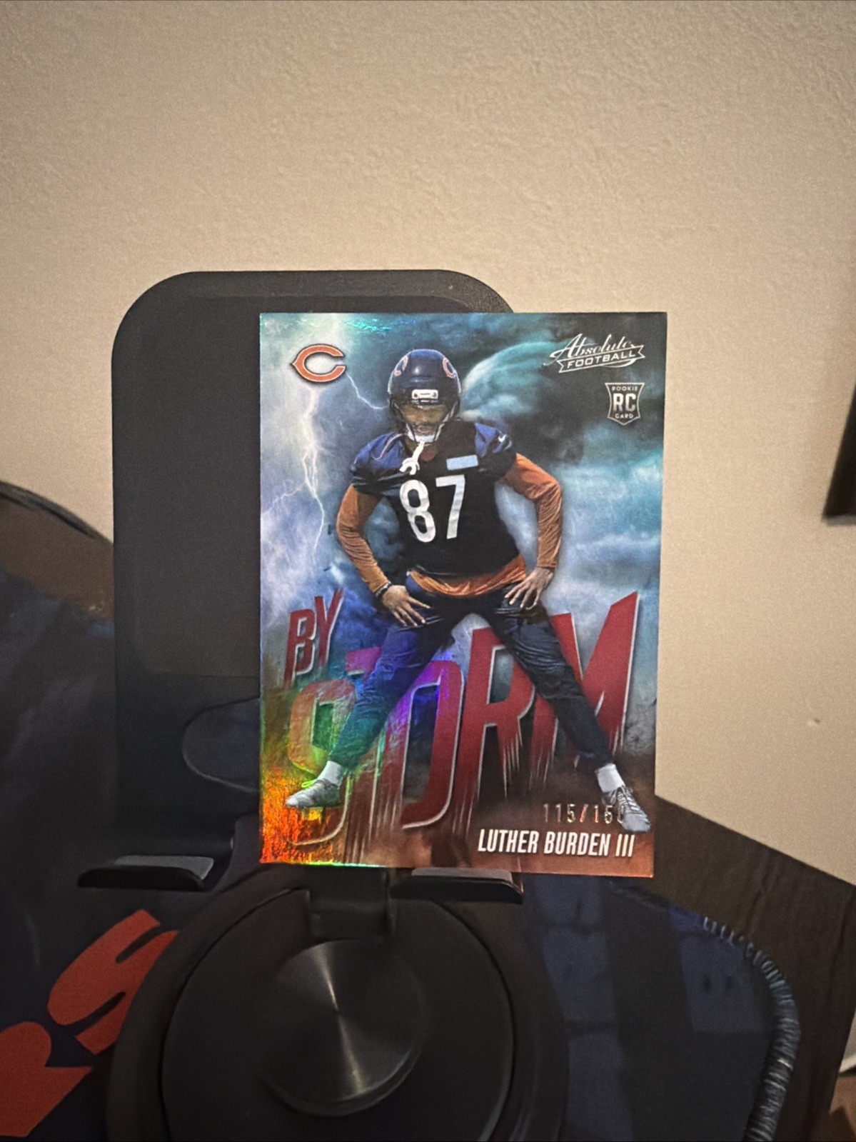 Luther Burden III Rookie 2025 Panini Absolute Storm Spectrum Red 115/150 Bears#9