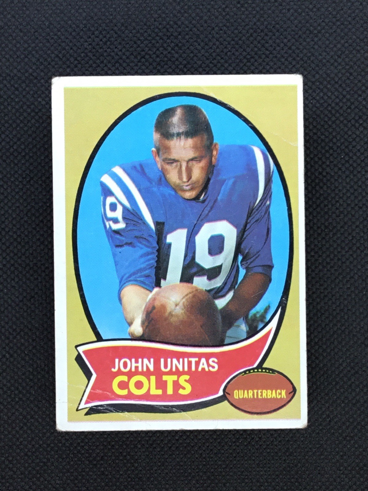 1970 Topps #180 John Unitas Baltimore Colts HOF QB Low Grade Filler (wrinkle)
