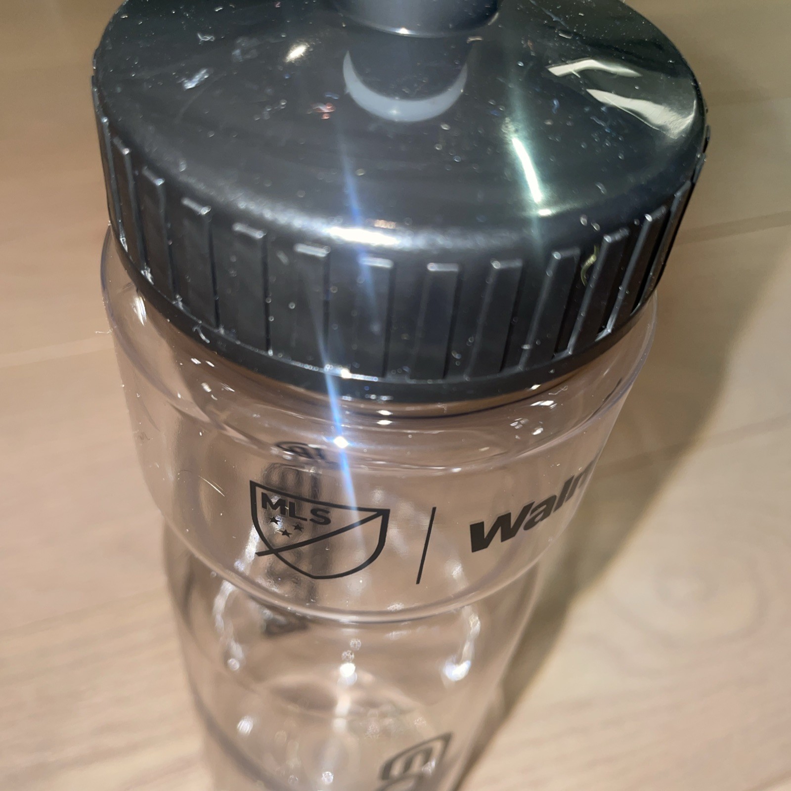 Brand New MLS Walmart Soccer Clear Squeeze Water Bottle 24oz