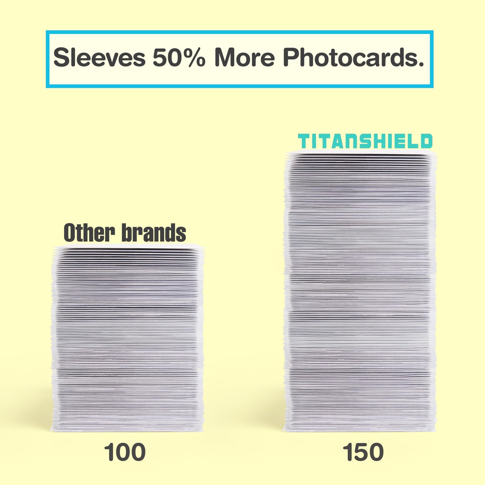 Premium Kpop Photocard Sleeves 150ct Card Protectors 57x88mm for Albums