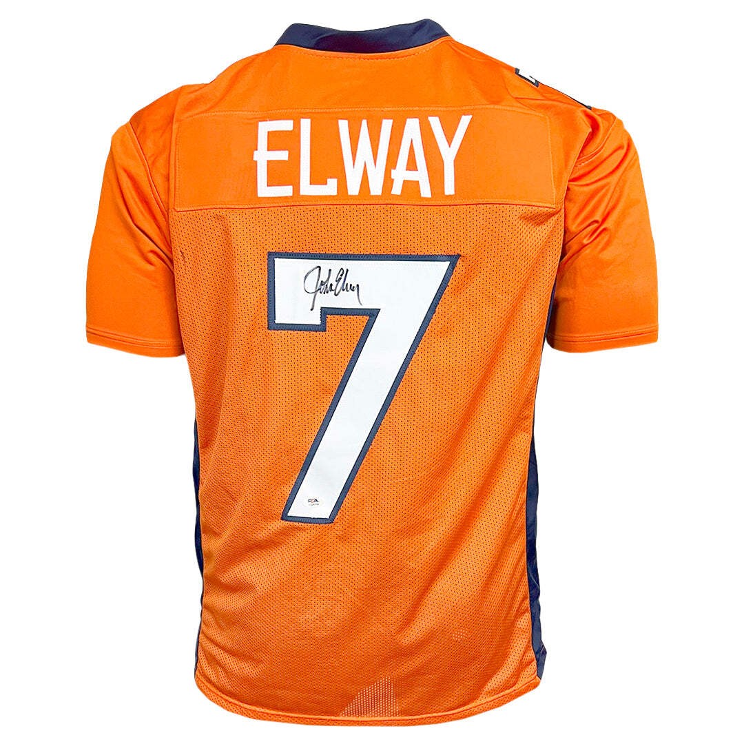 John Elway Signed Denver Orange Football Jersey (PSA)