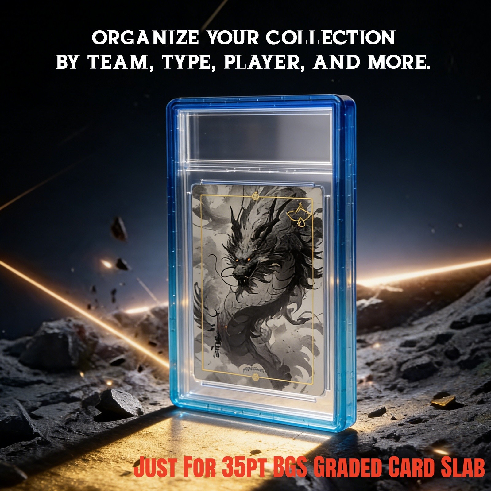 2/5/10pcs Gradient Bumper Guard Case for BGS 35PT Graded Card Slab With PC Panel