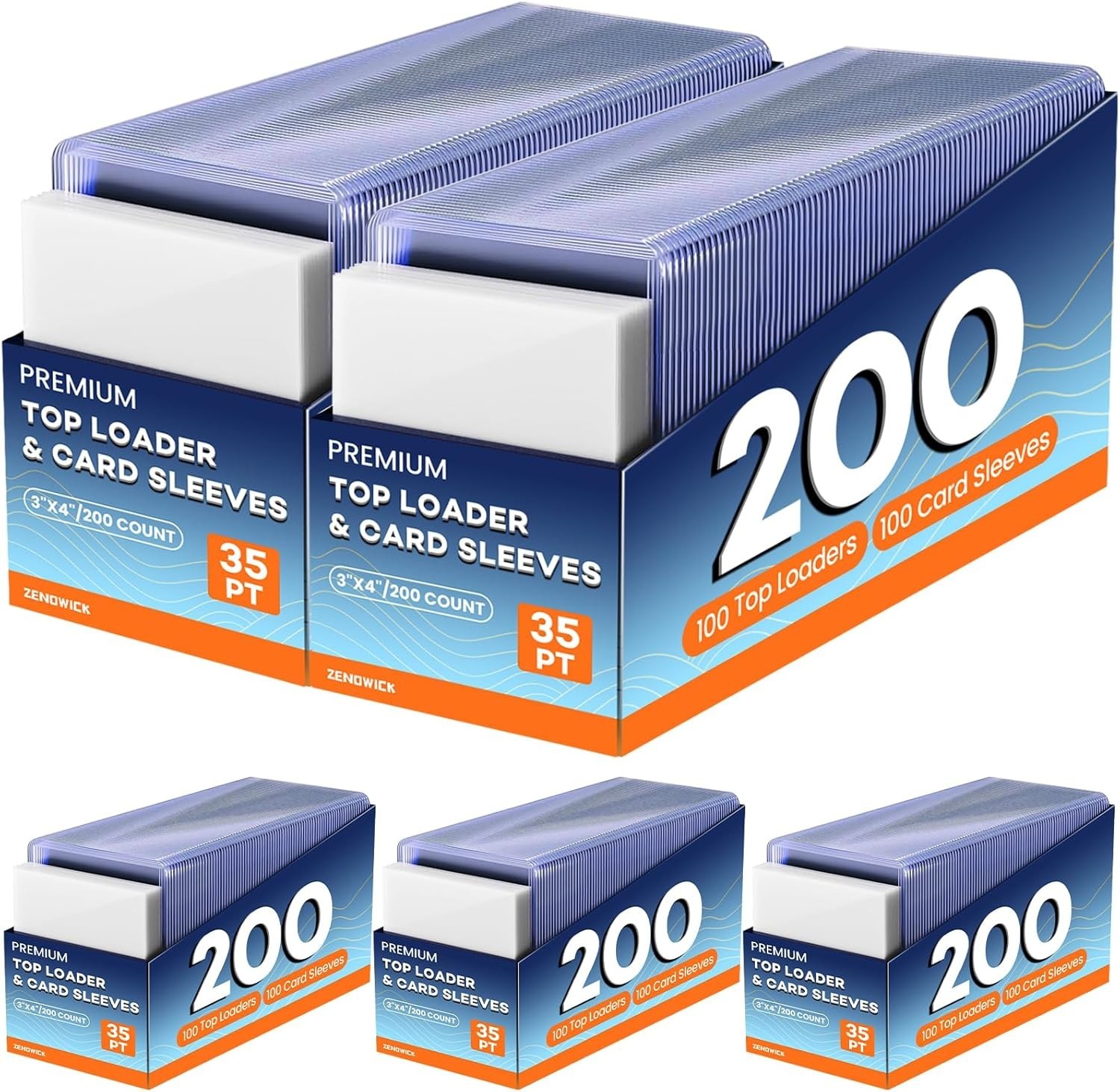 Top Loaders Toploader Card Sleeve Unbranded Regular 35pt 25 50 100 200 500 1000
