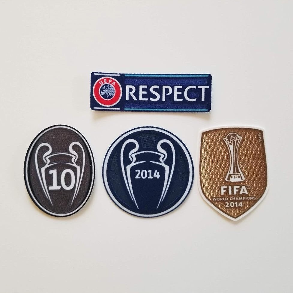 Real Madrid 2014 Champions League 10x World Champions Patch Set 4pc