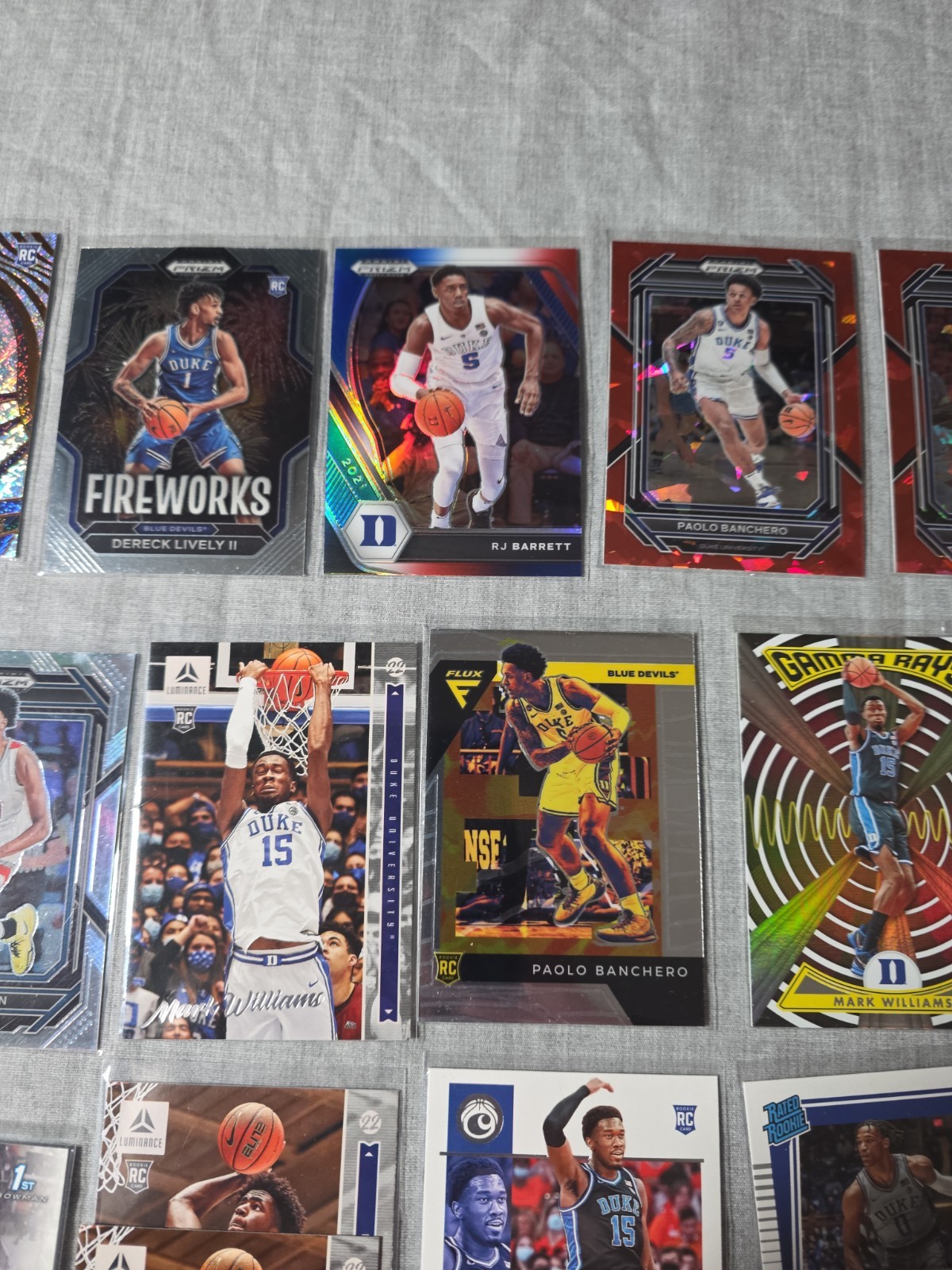 Duke University Blue Devils Basketball/Football Trading Card Lot Of 24