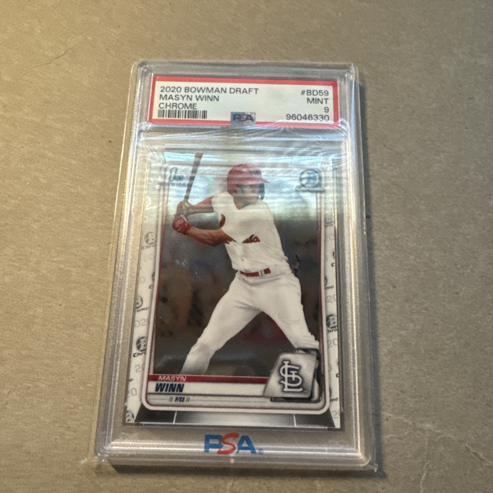 2020 Bowman Draft Chrome Masyn Winn #BD-59 PSA 9 Mint