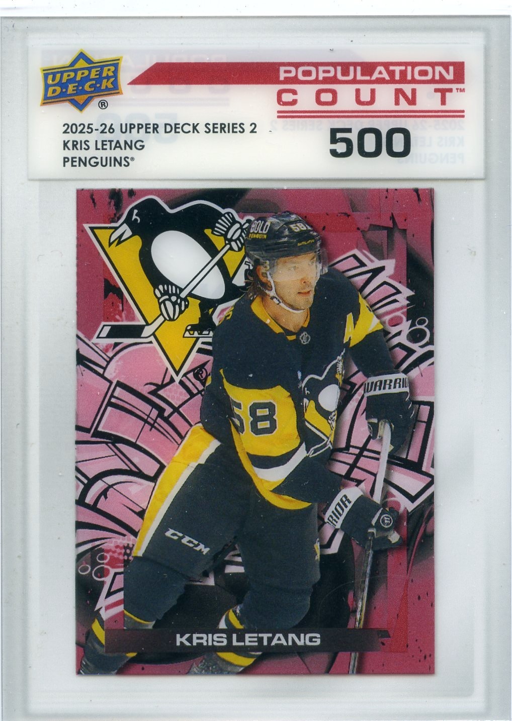 2025-26 Upper Deck Seris 2 Population Count 500 Kris Letang #PC-42