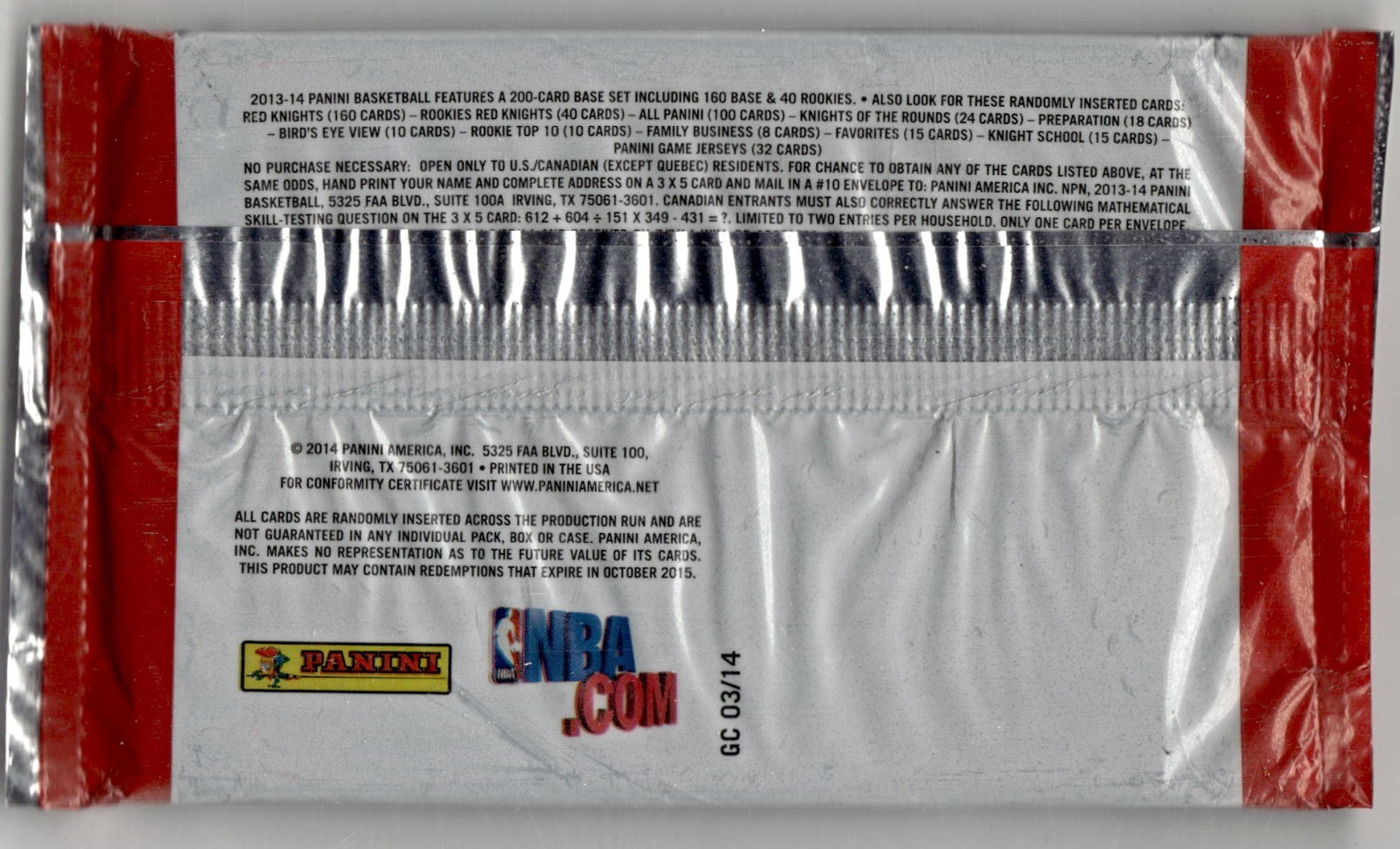 2013-14 Panini Basketball Booster Pack – Giannis RCs, Autos?