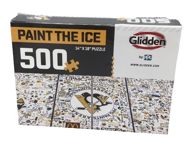 New Pittsburgh Penguins PPG Glidden Paint the Ice 500 pcs Puzzle Sealed SGA