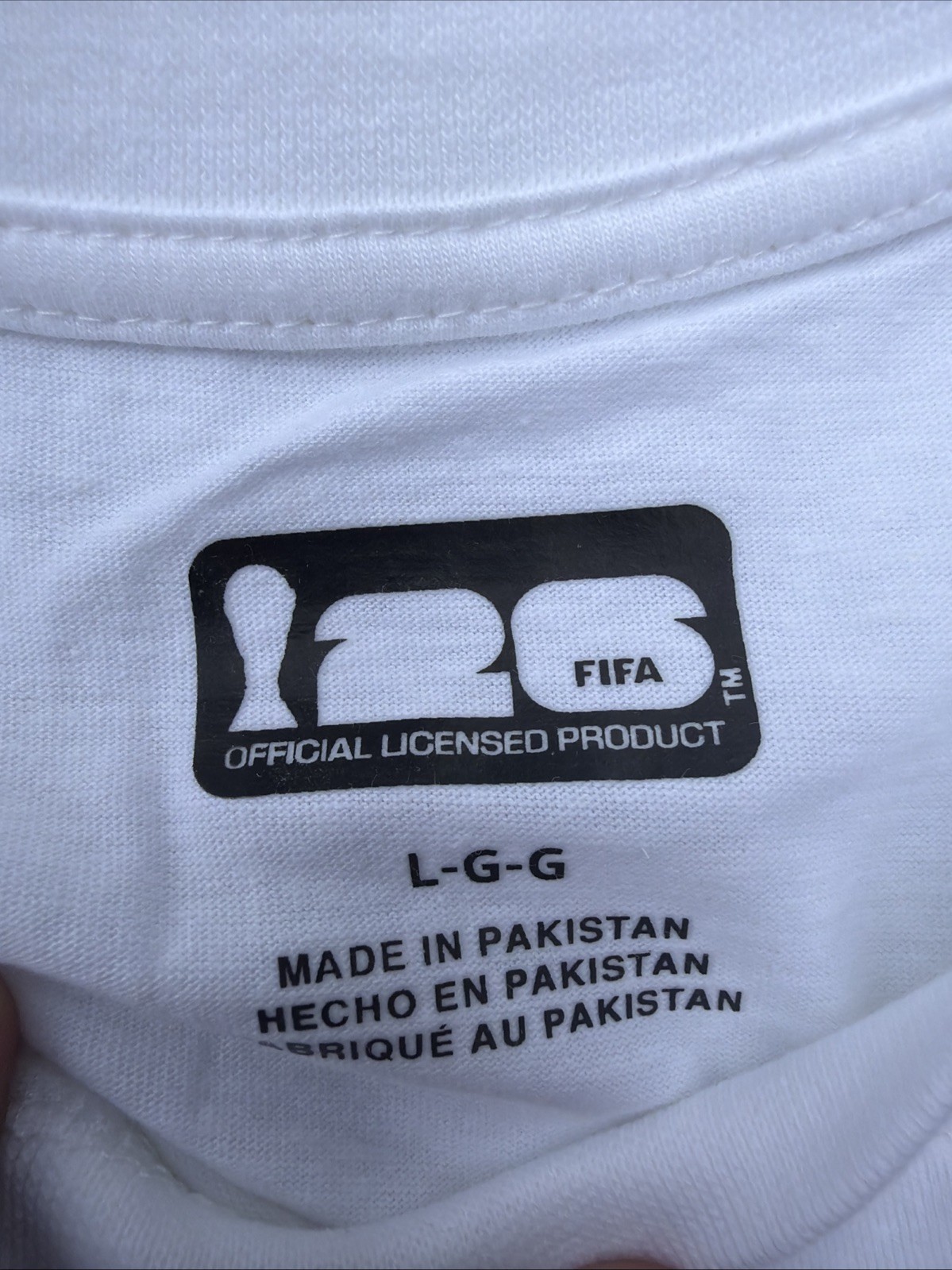 FIFA World Cup 2026 Official Licensed White Graphic T Shirt L NWT Logo Tee
