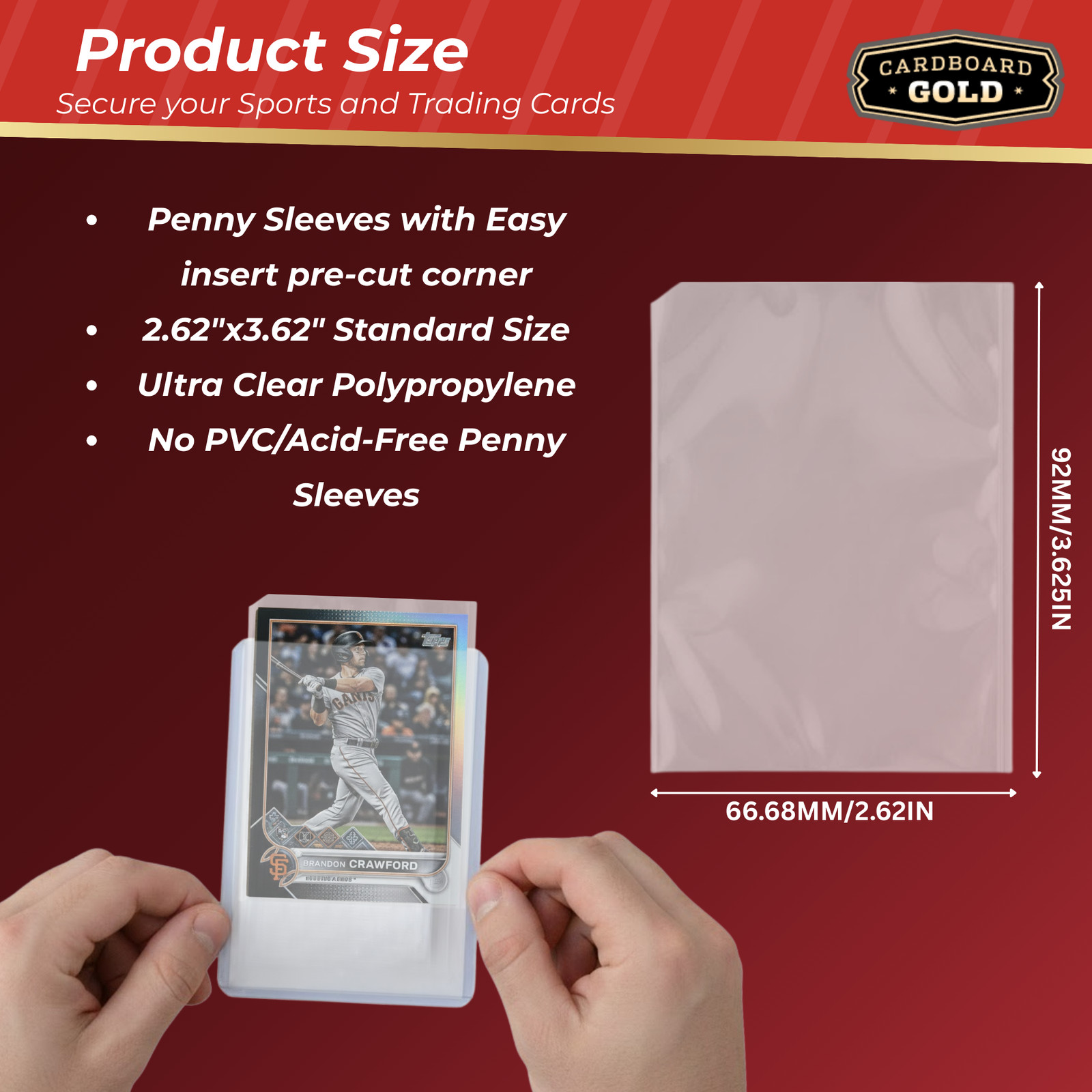2000 CBG Premium Easy Glide Notched Easy Loading Trading Card Soft Sleeves – NEW