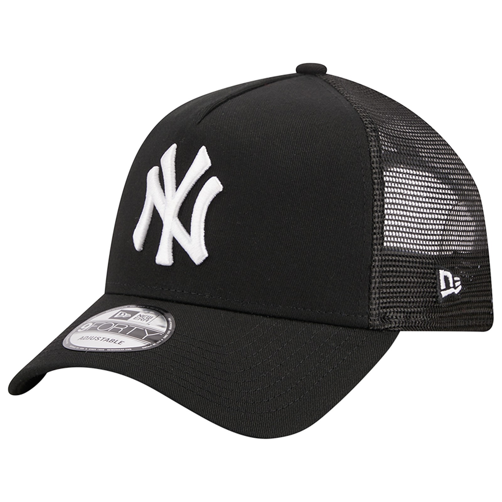Men’s New Era Black New York Yankees A-Frame 9FORTY Trucker Adjustable Hat