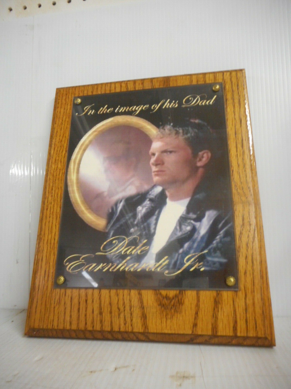 Dale Earnhardt Jr In The Image Of His Dad Wooden Plaque 10.5″ x 13″