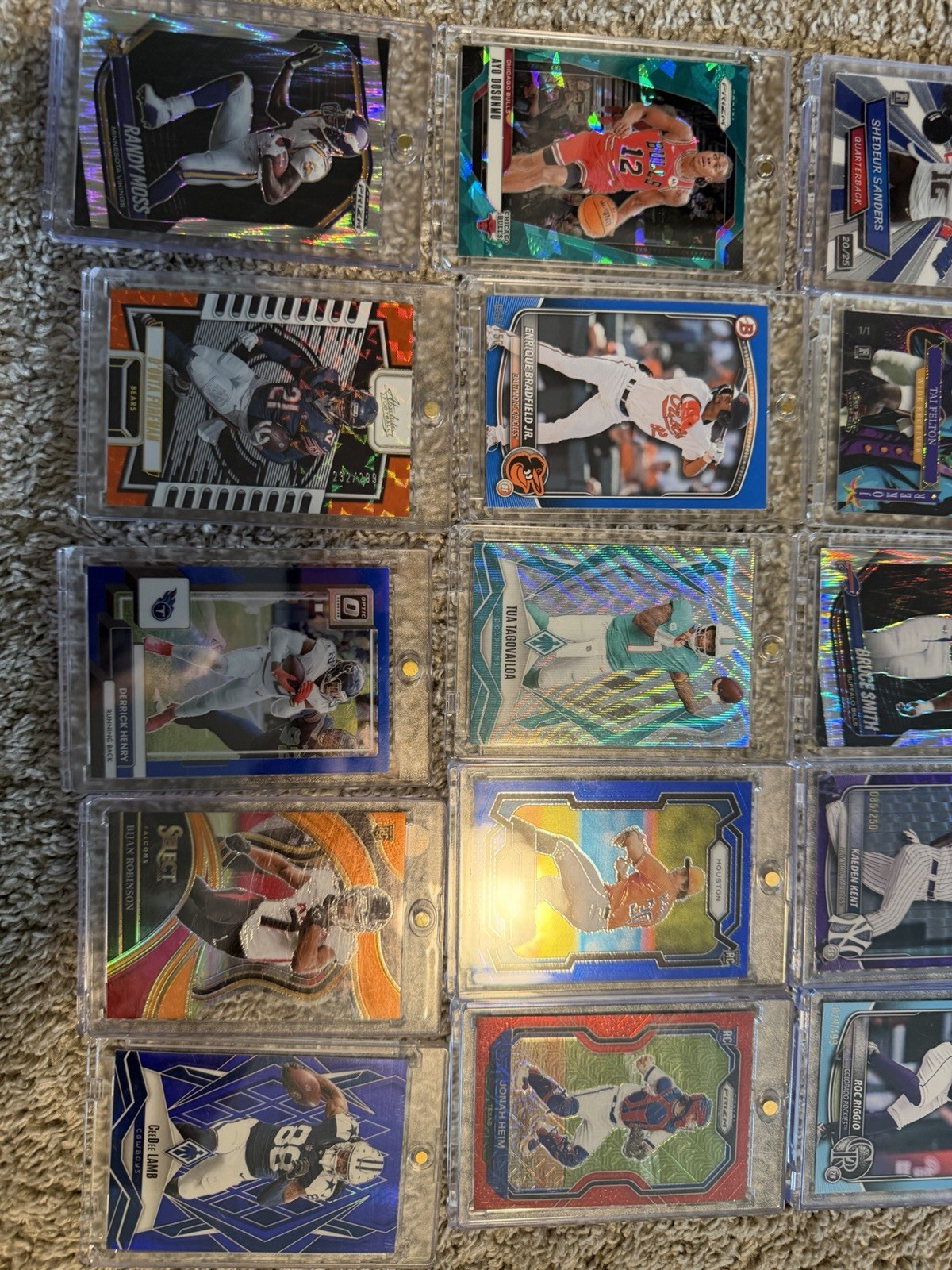 154 Sports Cards Baseball, Basketball, Football: All Cards Are #, Relic, Or Auto