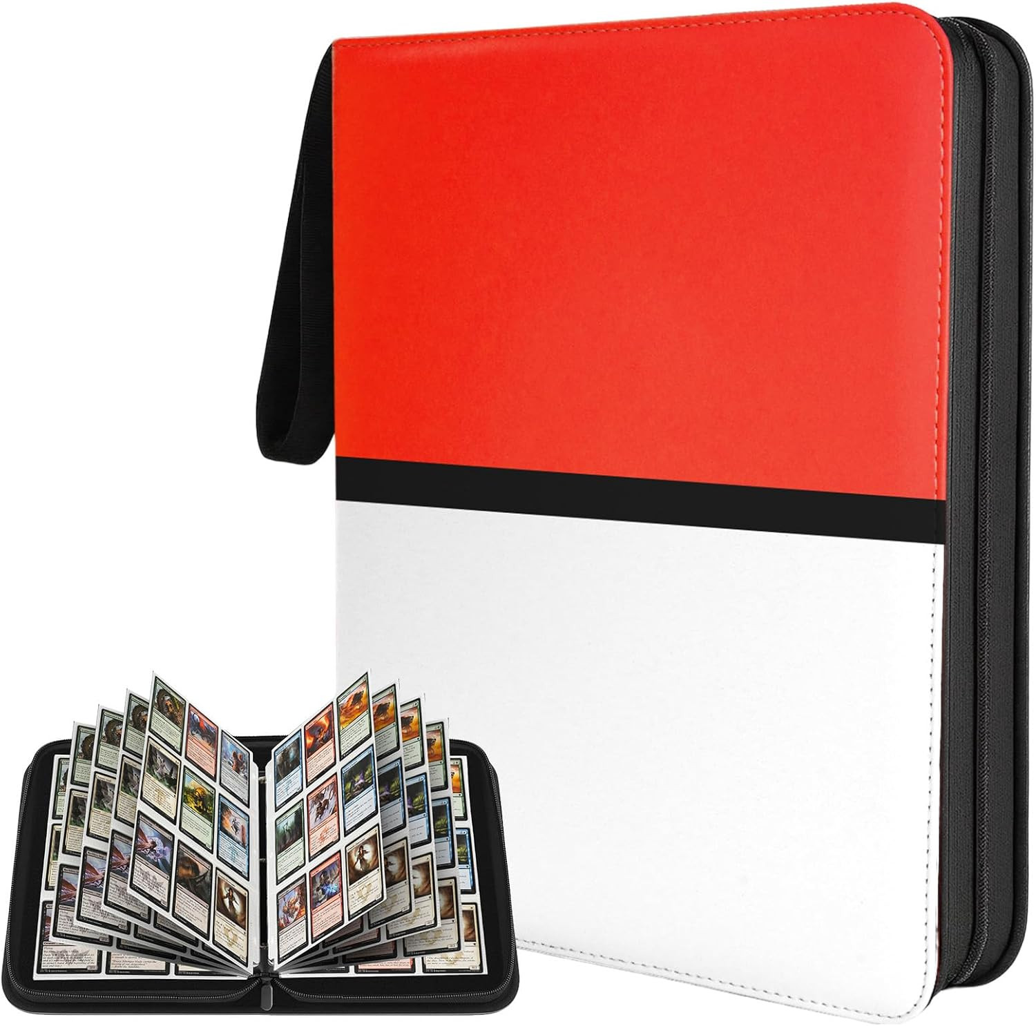 9 Pocket Trading Card Zip Binder – Holds 1080 Cards, 60 Pages Large-Capacity,Dou