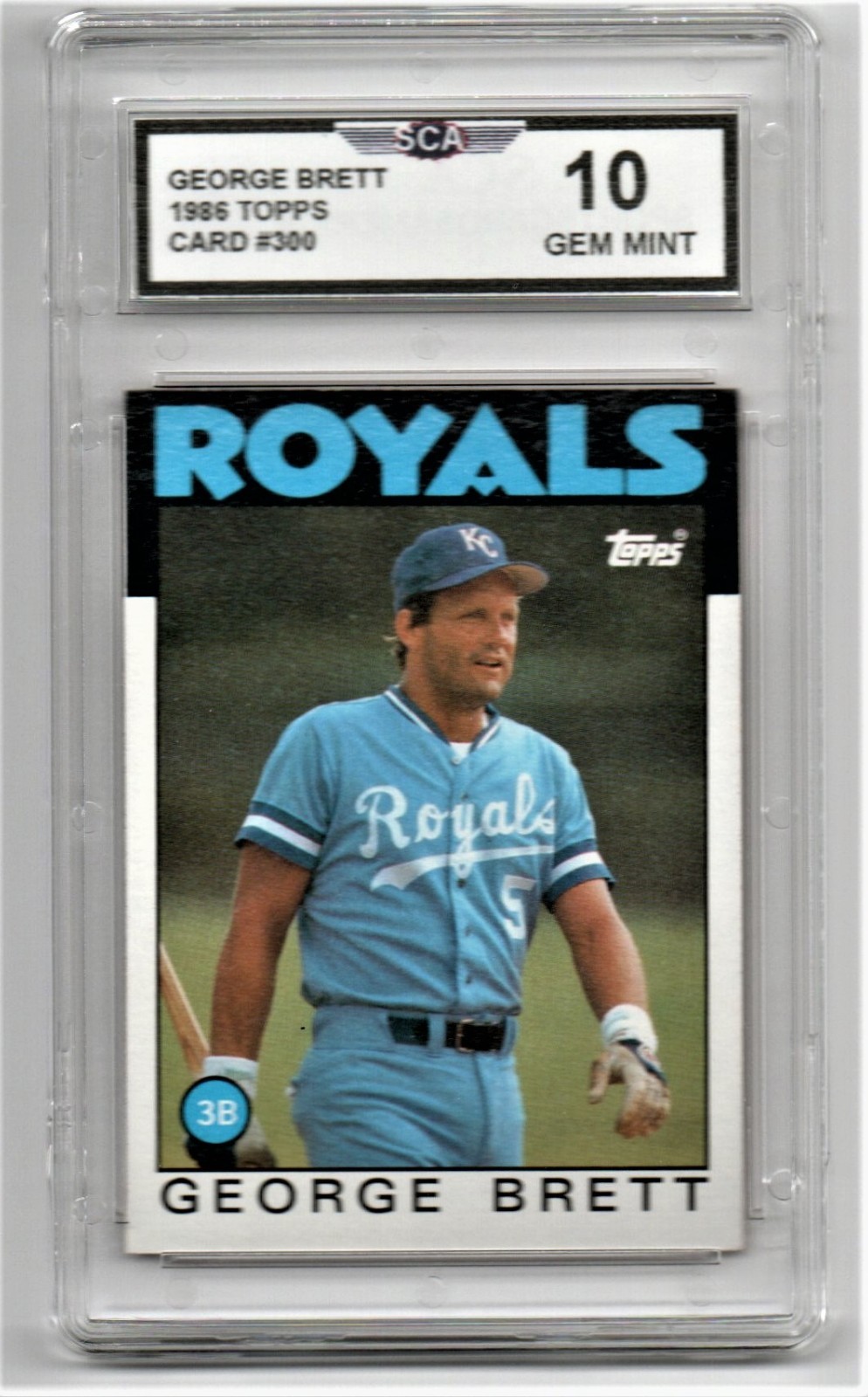 1986 TOPPS GEORGE BRETT BASEBALL CARD KANSAS CITY ROYALS THIRD BASEMAN