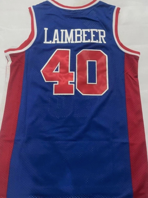 Bill Laimbeer Detroit Pistons Basketball Jersey – NWT – Multiple Sizes