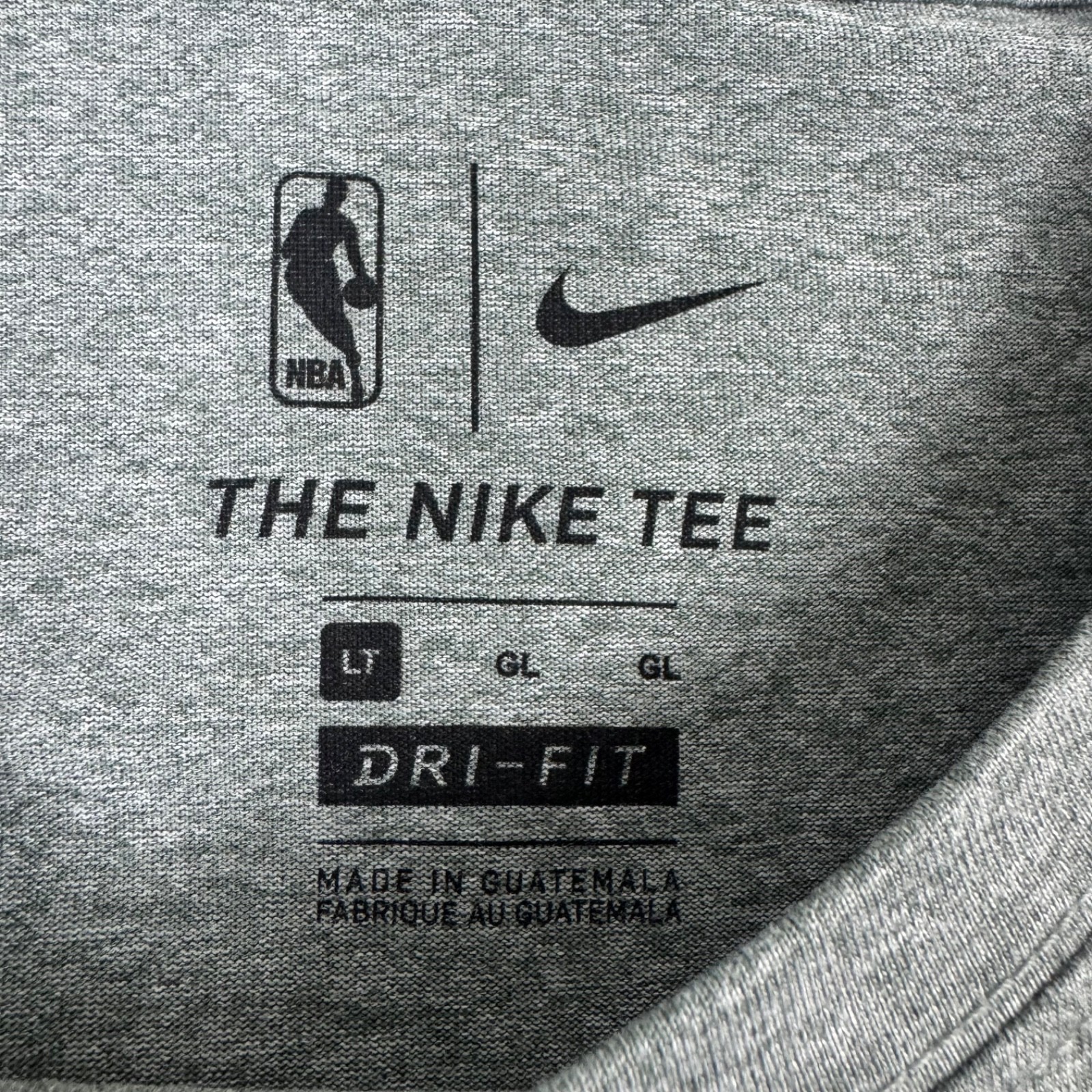 Nike Dri Fit Gray Team Issueds Dallas Mavericks Performance Shirt Size Large T