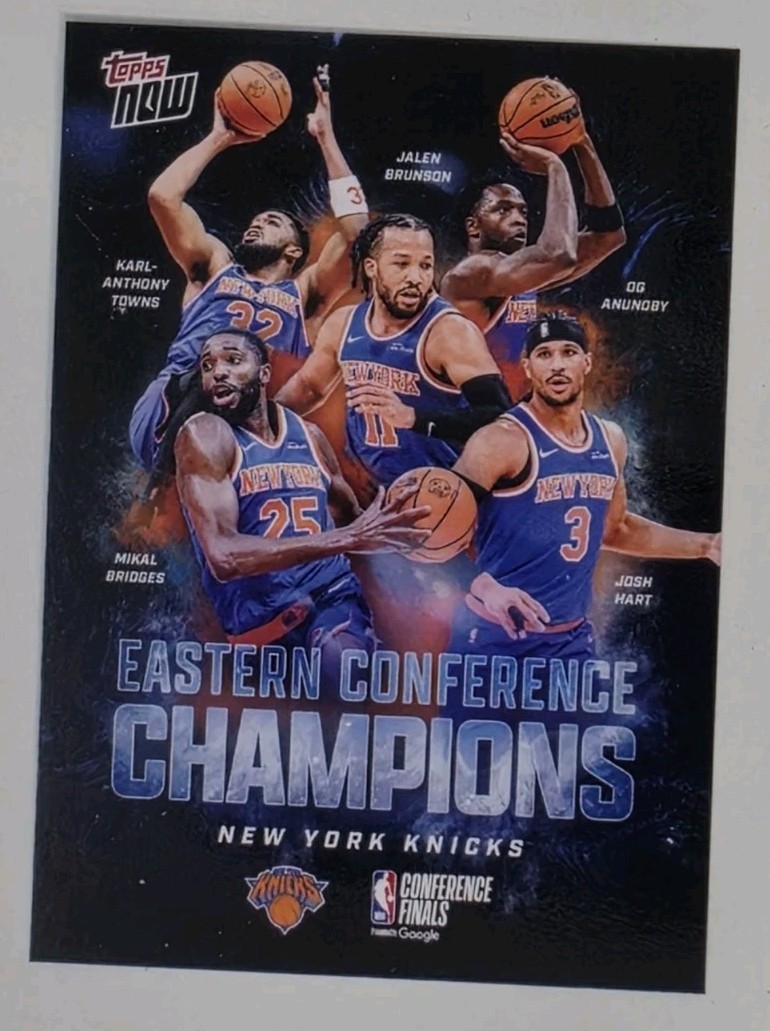 2025-26 Topps Now NBA #ECNY Towns Brunson Anunoby Hart New York Knicks
