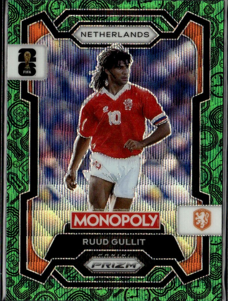 2026 Panini Prizm Monopoly FIFA World Cup 4 Corners Green Wave Ruud Gullit #75