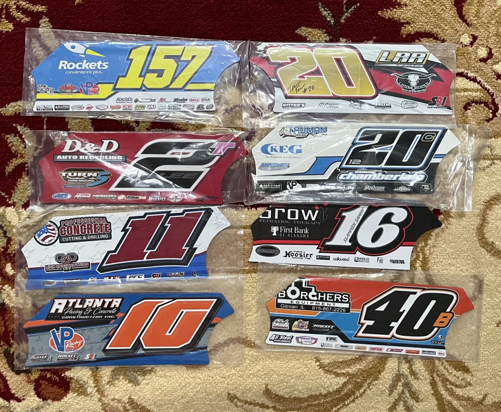 Lot #1 Lot of 16 12 Inch Dirt Late Model Mini Doors. madden shirley babb etc