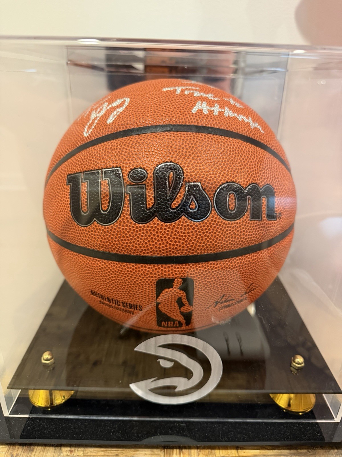 Trae Young Atlanta Hawks Signed Wilson Authentic Series Basketball w/Inscs LE 25