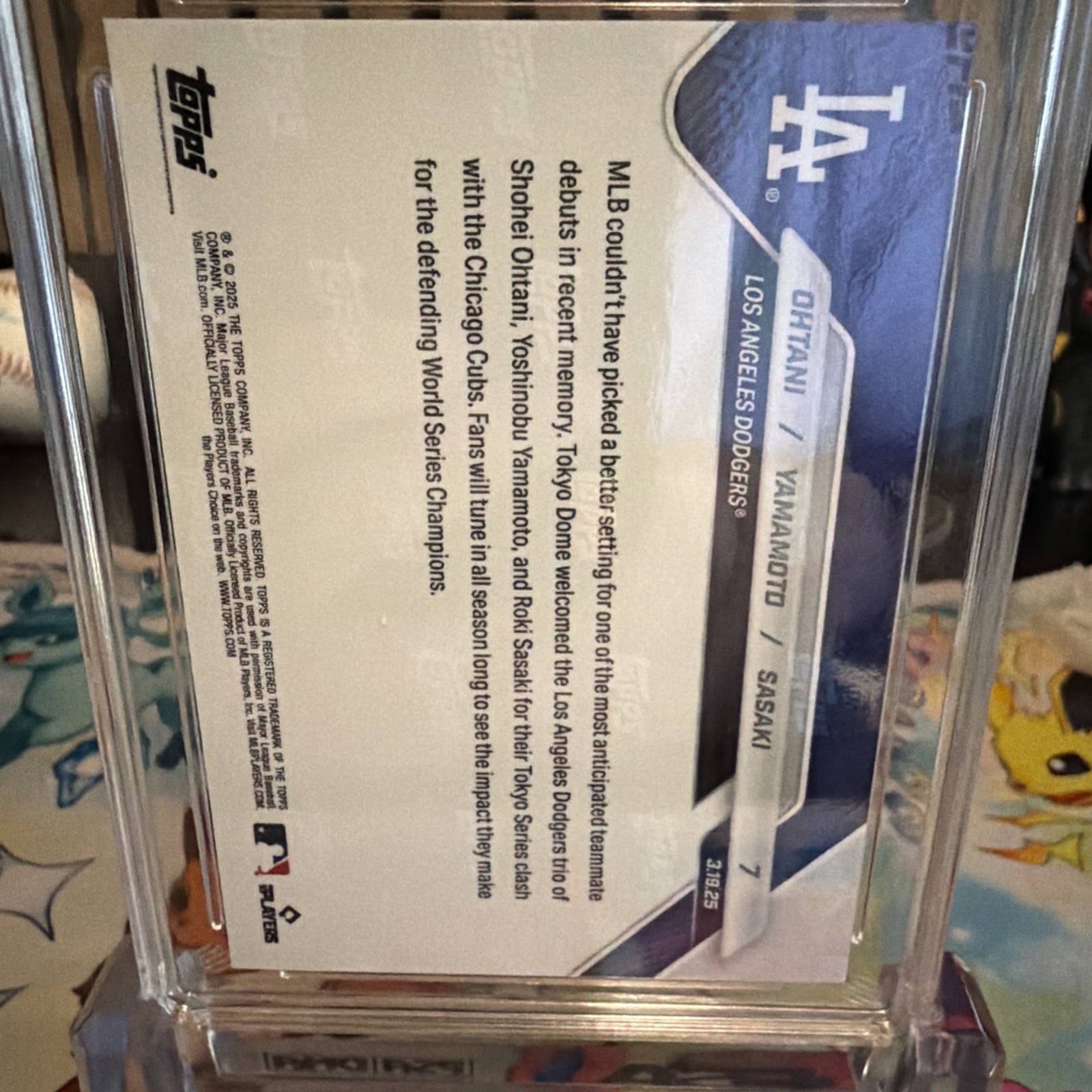 2025 Topps Tokyo Series Shohei Ohtani, Yoshinobu Yamamoto, Roki Sasaki RC