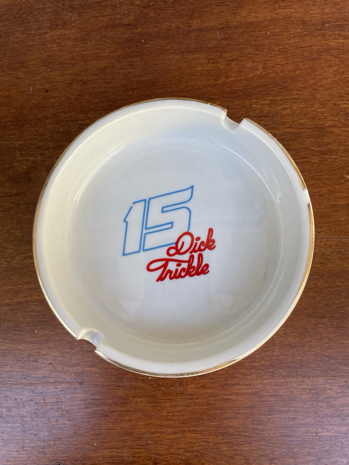 Vintage Dick Trickle #15 NASCAR Driver Auto Racing Rare Ashtray