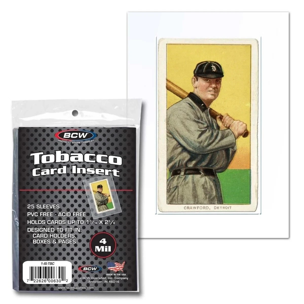 25 BCW Tobacco Card Insert Sleeves Soft Bags Acid Free Holders 4 Mil