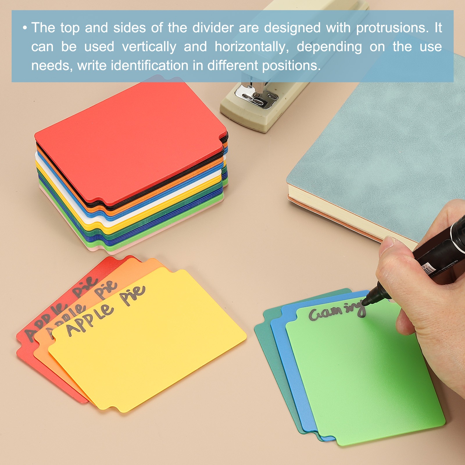50 Pcs Index Card Dividers Football Trading Card Storage Dividers, Light Blue