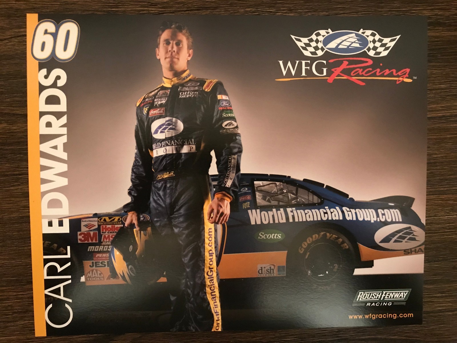(12) Carl Edwards #99 #60 ROUSH RACING FORD 5×7 8×10 9×11 HERO CARD photos LOT3