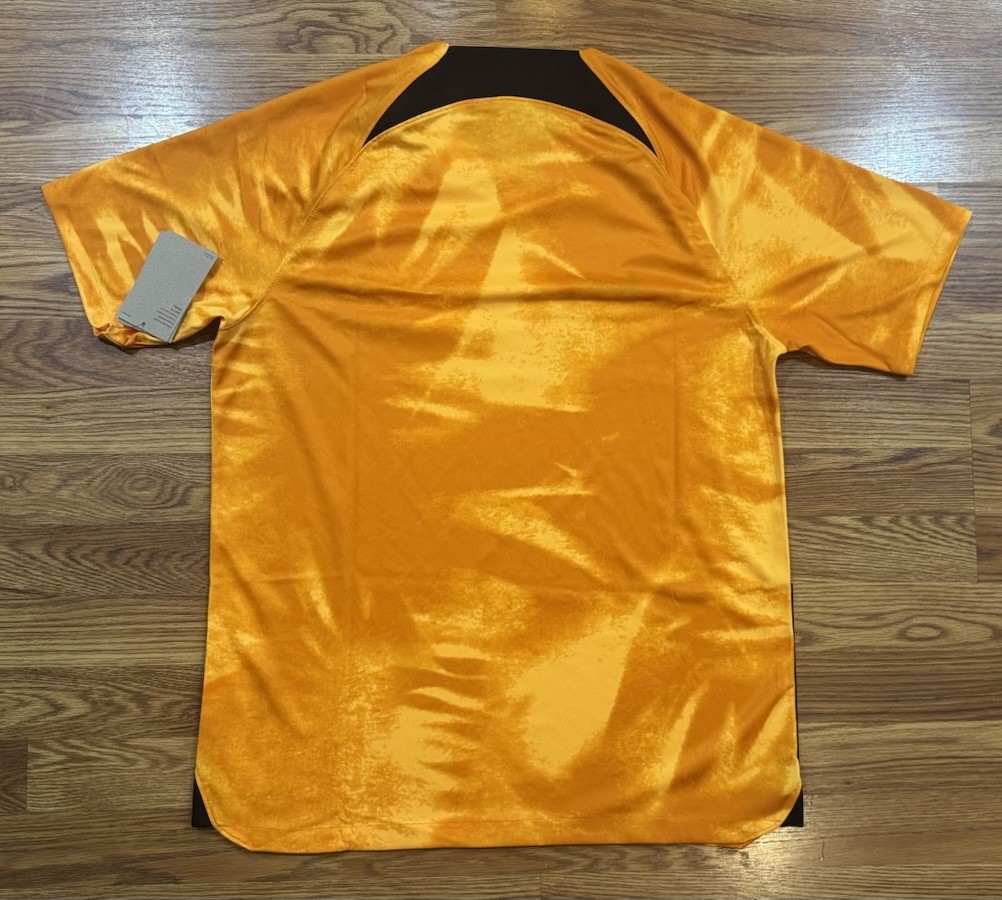 Nike DriFit 2022-23 NETHERLANDS Gold/Yellow Home Soccer Jersey DN0694-845 Mens L