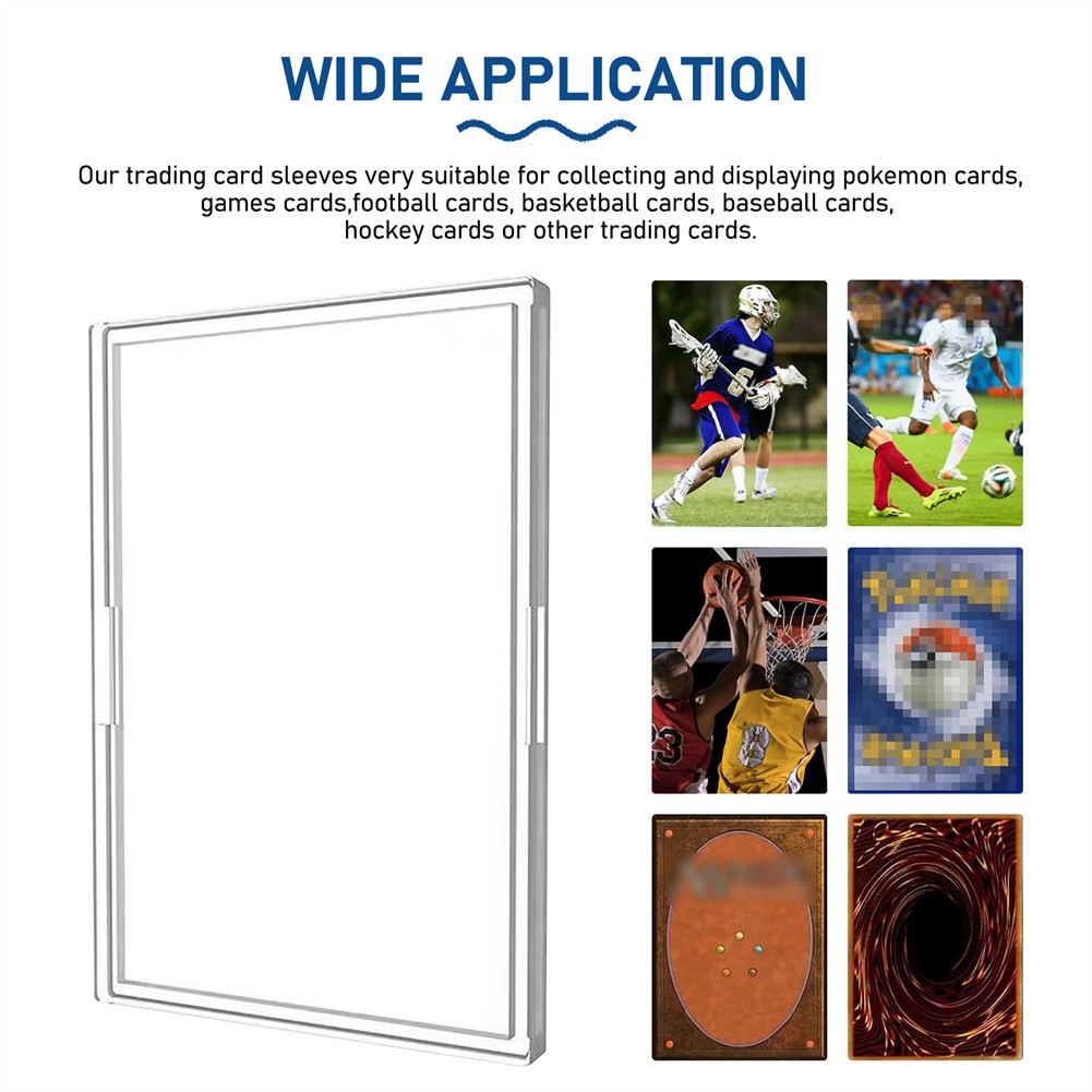 5-100Pack Acrylic Trading Sports Baseball Card Holders 35pt Hard UV Protection
