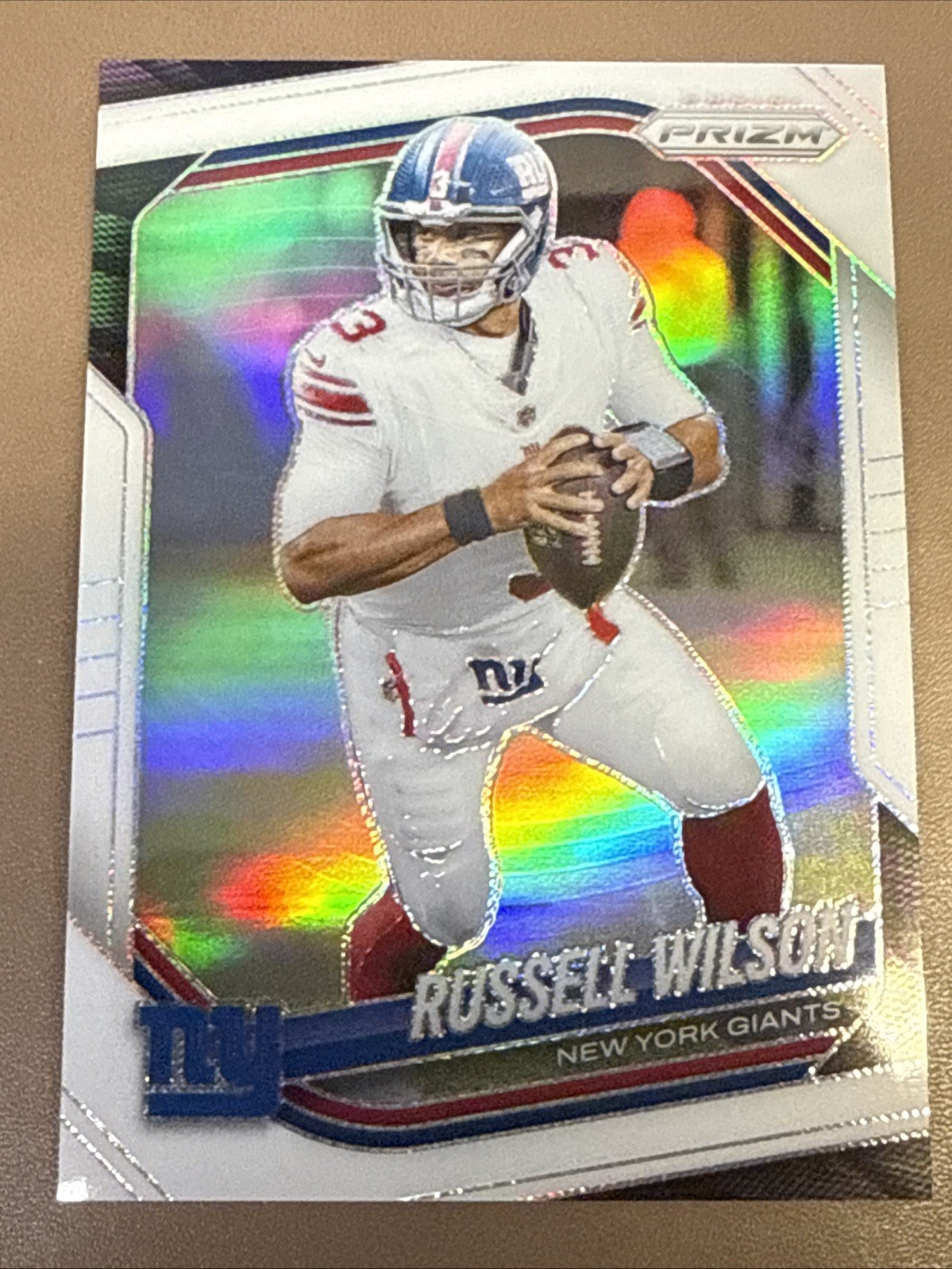 Russell Wilson 2025 Panini Prizm – #202 Football Giants White Prizm /35